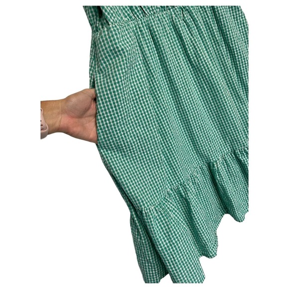 Draper James Green Gingham Midi Dress - Picture 6 of 16